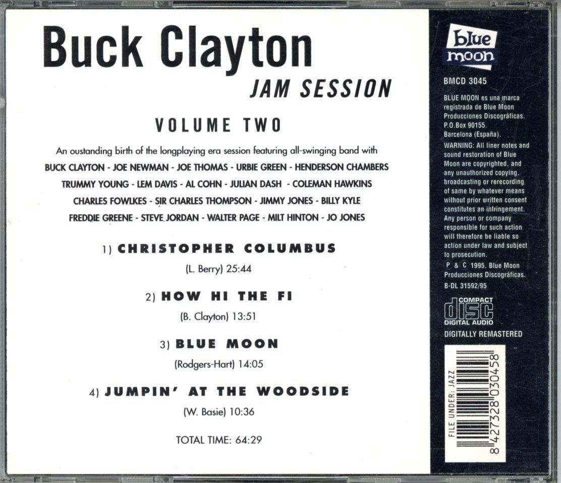 CDs: CD - BUCK CLAYTON Jam Session volume two – Neuf (Voir description) à Morges par evnocha3 1