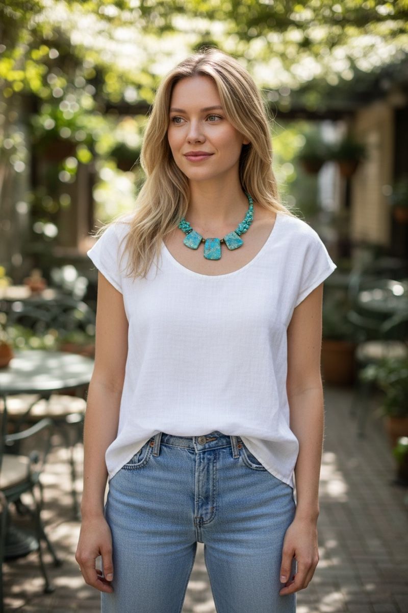 Catenine: Howlith/ Variscit Choker – Nuovo e nell'imballaggio originale da Kriens venduto da Hortensie6 1