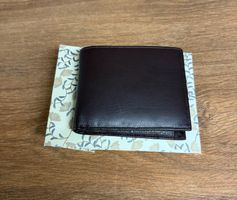 Portemonnaie dunkelbraun Leder Herren neu