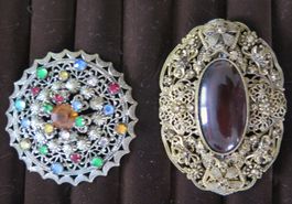 2 Vintage Broschen 40er Jahre
