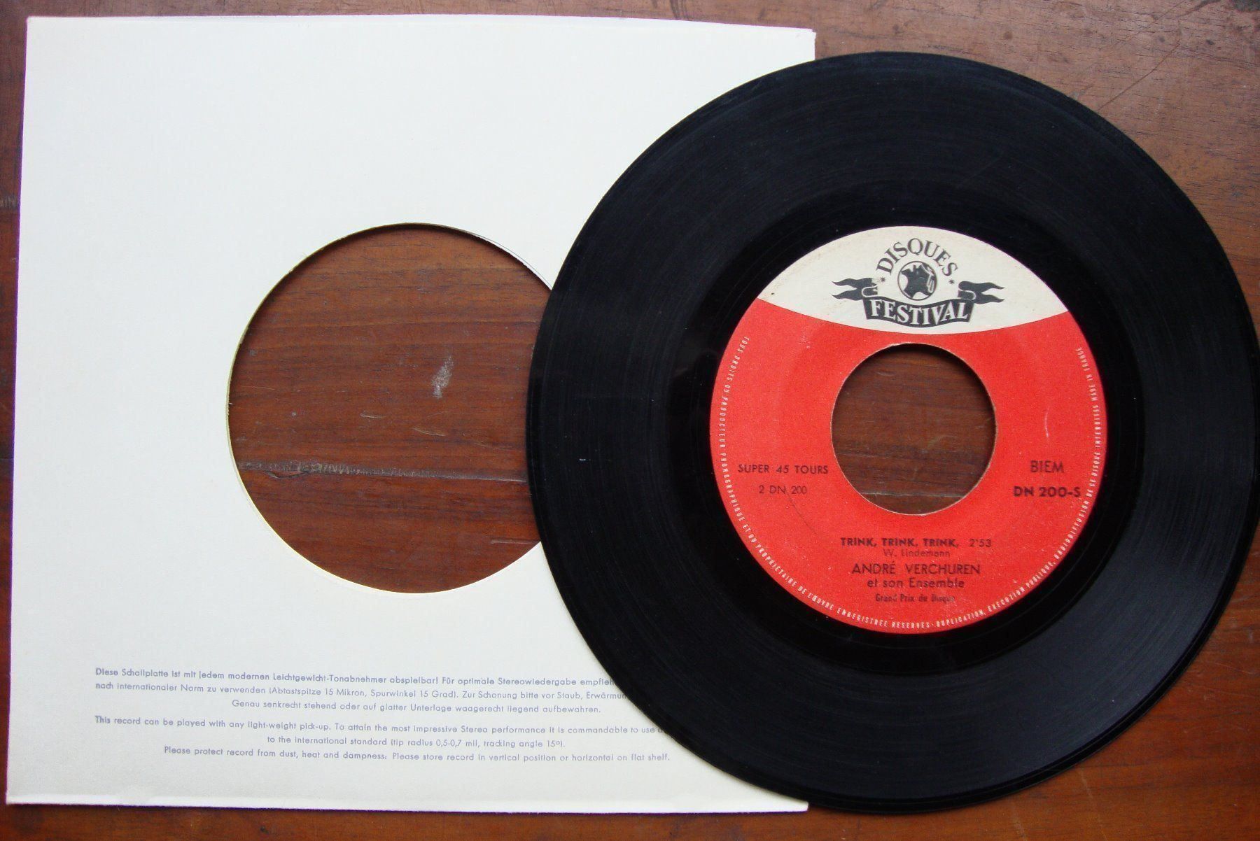 Dischi in vinile: ANDRÉ VERCHUREN - TRINK, TRINK, TRINK – Usato da Bern venduto da Uli_10_11