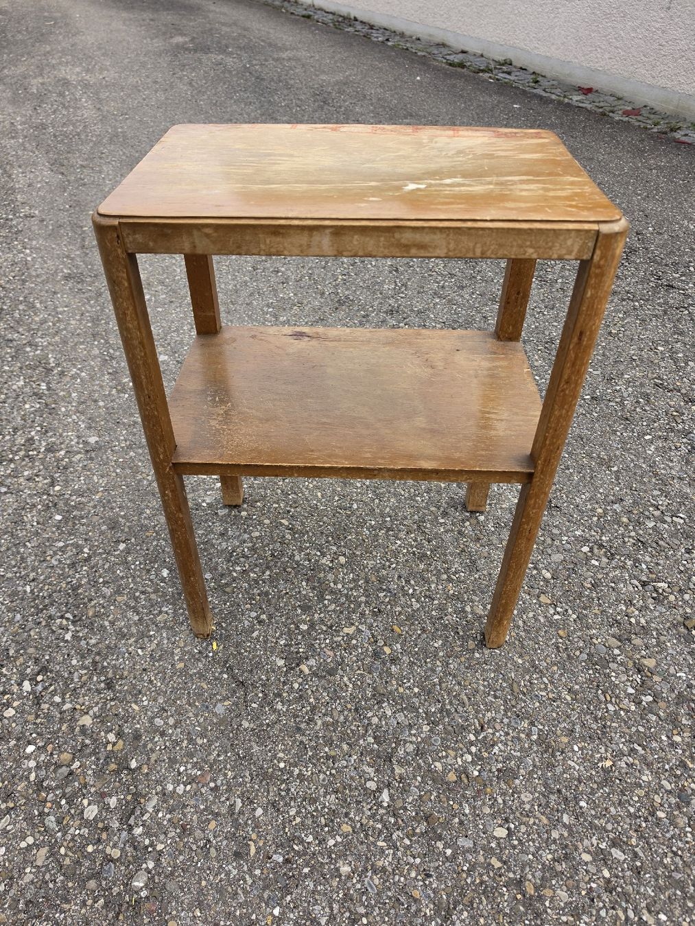 Tavoli: Holz Taburett / Tischchen mit Ablage, Vintage Look – Usato da Mettlen venduto da elios0888