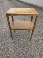 Holz Taburett / Tischchen mit Ablage, Vintage Look