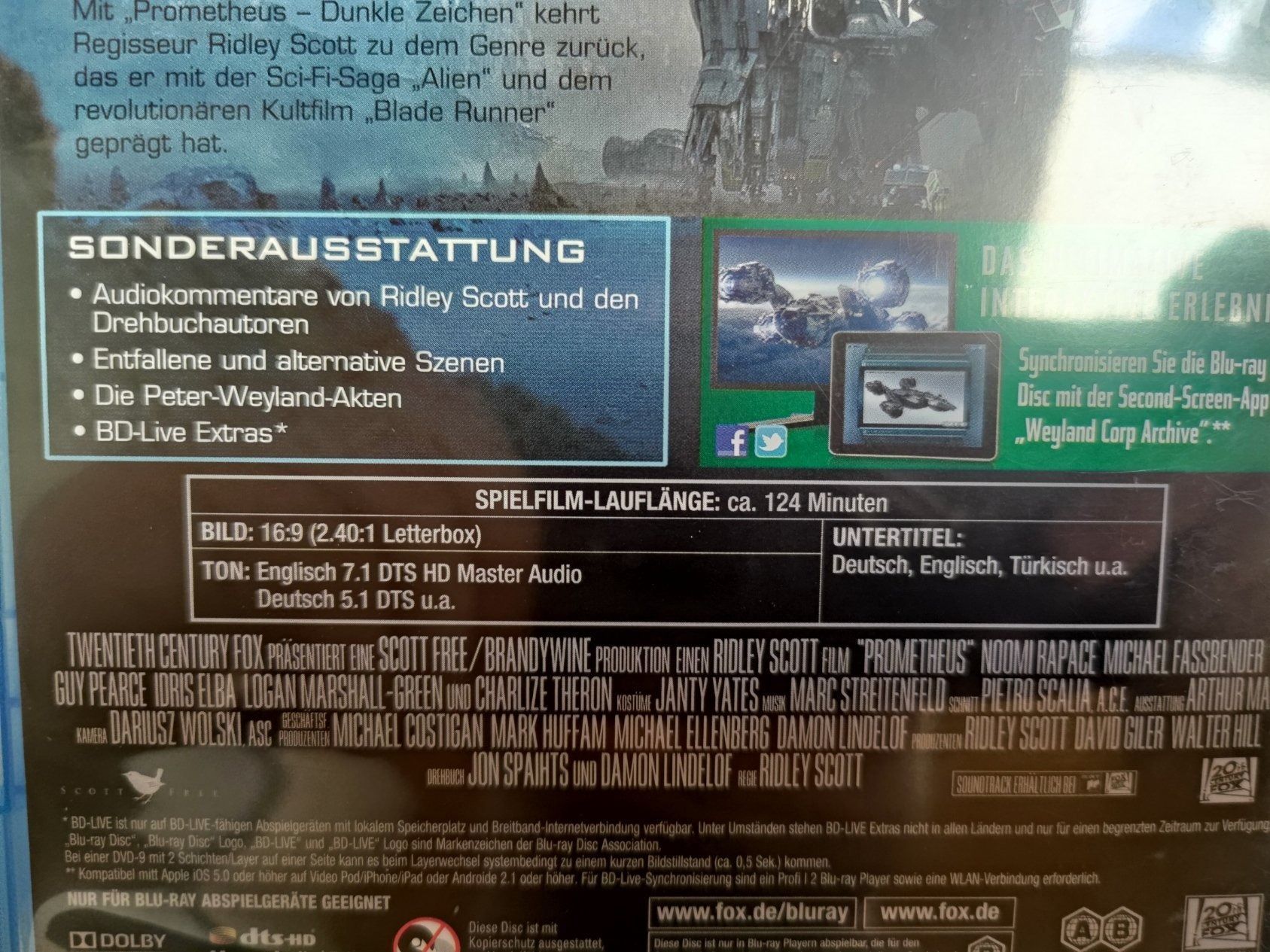 Tutti i DVDs: Prometheus - Dunkle Zeichen – Usato da Liestal venduto da Kratzilla 3