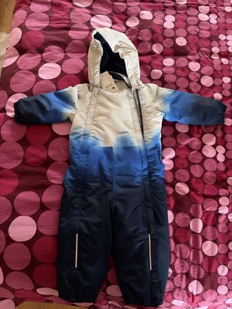 Tuta da sci per bambini blu sfumata con cappuccio