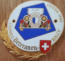 Plakette 5.SCHWEIZ. Veteranen-RALLY LUZERN 1962