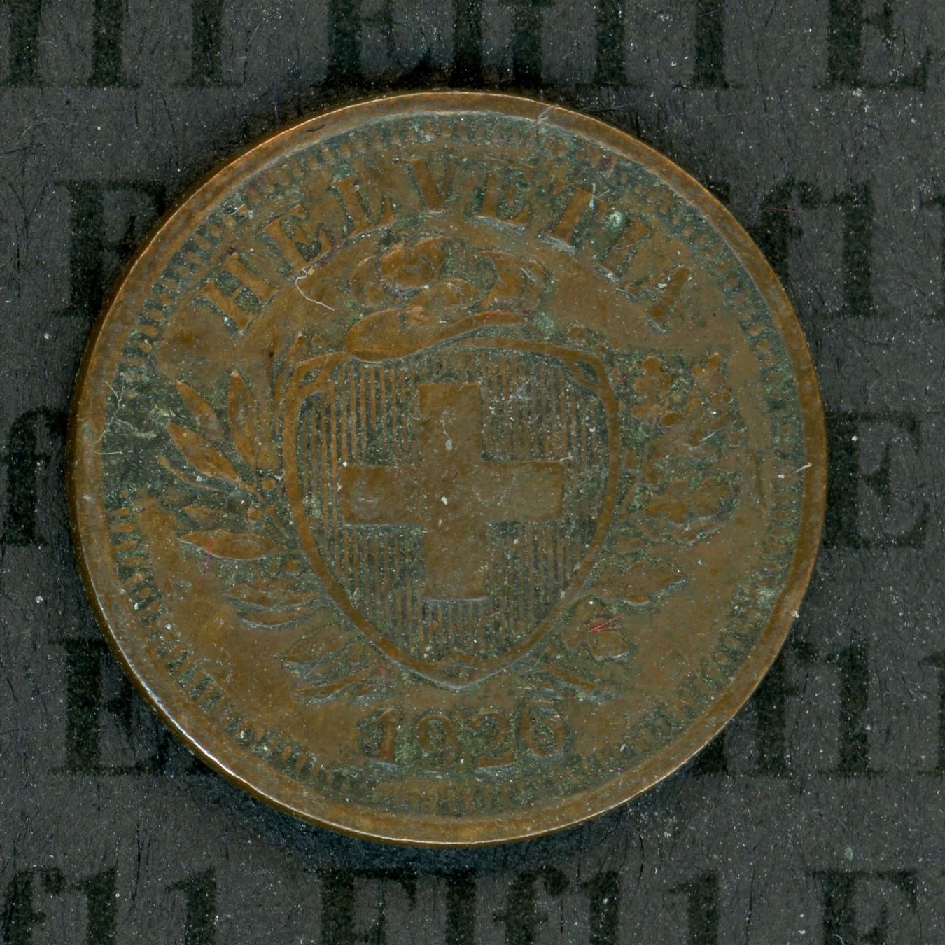 Tutti le monete: CHF___0.01 1926 ss-vz 1 Rappen – Usato da Widnau venduto da Elf11