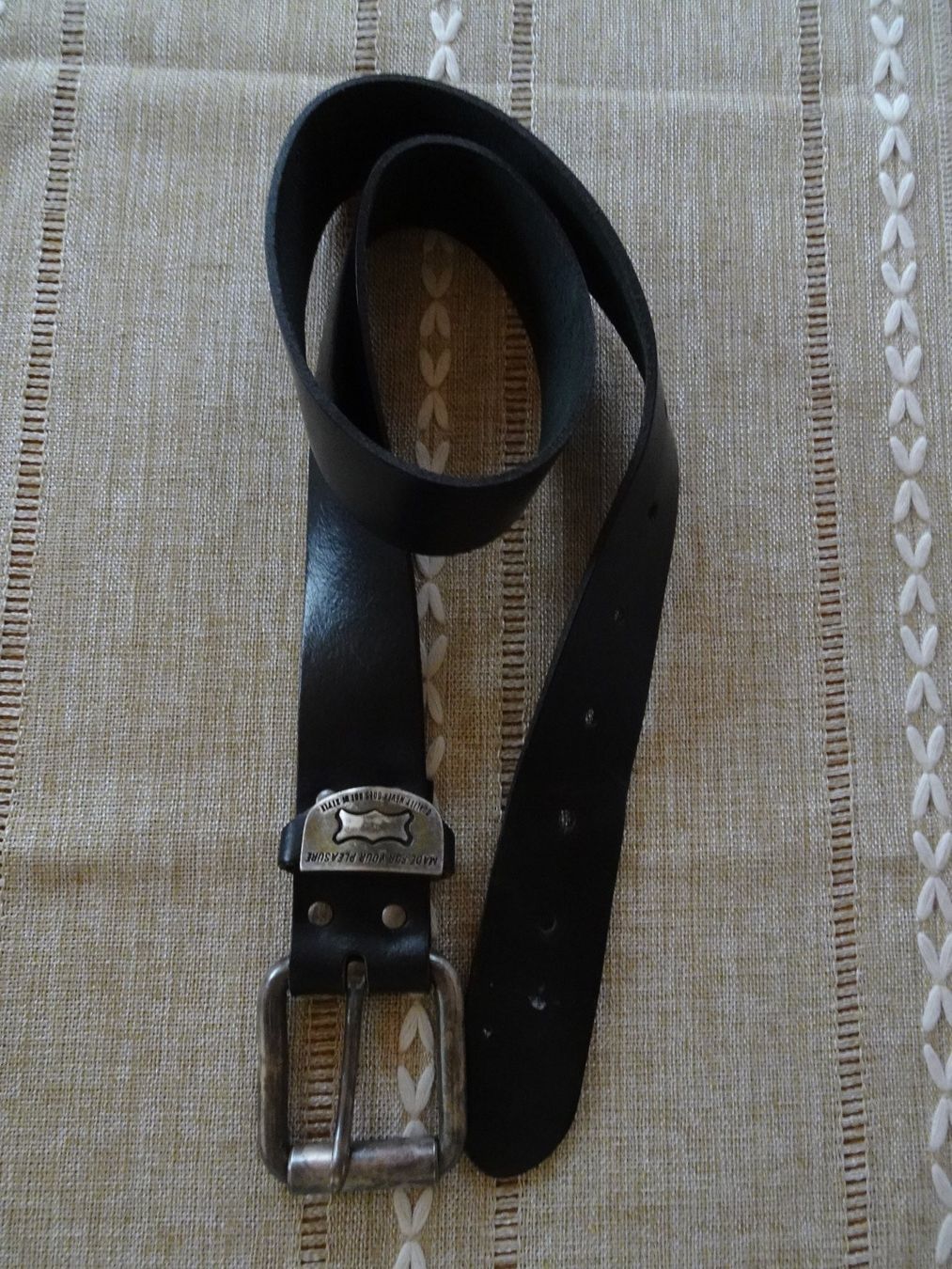 Gürtel: Damen echt Leder Gurt schwarz 80 cm - 240212 – Gebraucht aus Küssnacht am Rigi von Good4Deckeli