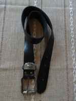 Damen echt Leder Gurt schwarz 80 cm - 240212