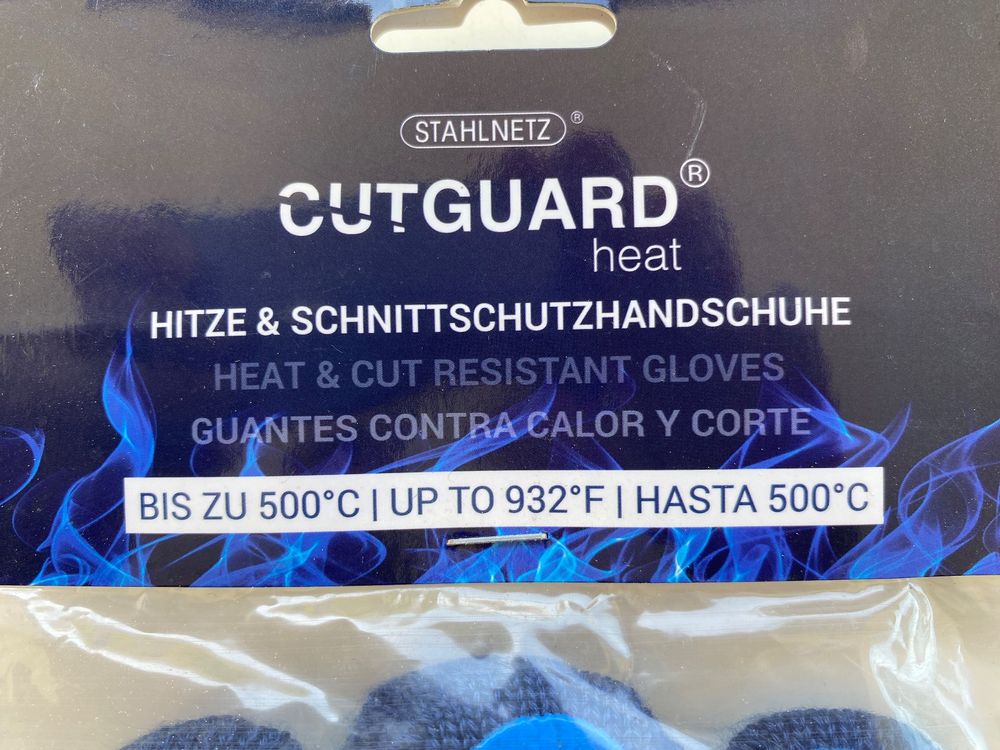 Grill-/Back-/Hitzeschutz-Handschuh blau, Cutguard Heat