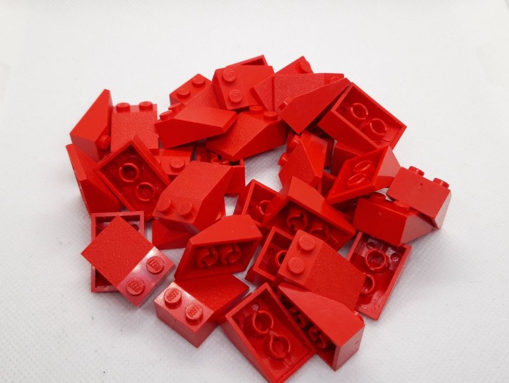 Lego 35 Stk. Roof Tile 2x3/25° (rot) | Kaufen auf Ricardo