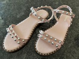 Graceland Sandalen, rosa mit Nieten, Grösse 39, Sommer