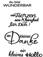 Silikonstempel Nr.771, Danke, diverse Texte