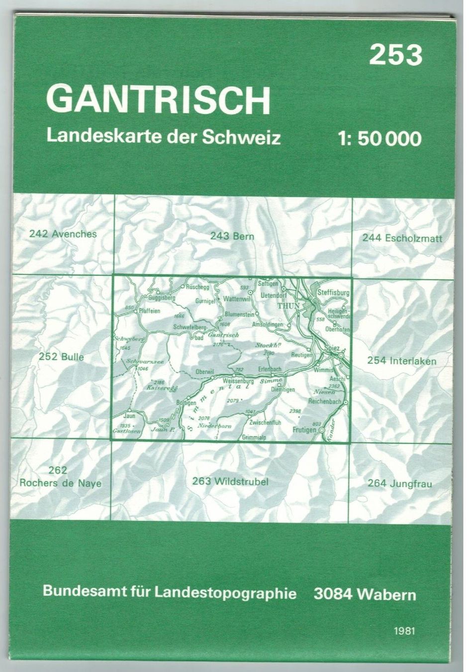 Cartine & Atlanti: Landkarte Gantrisch 1981 – Usato da Zürich venduto da Tolima194