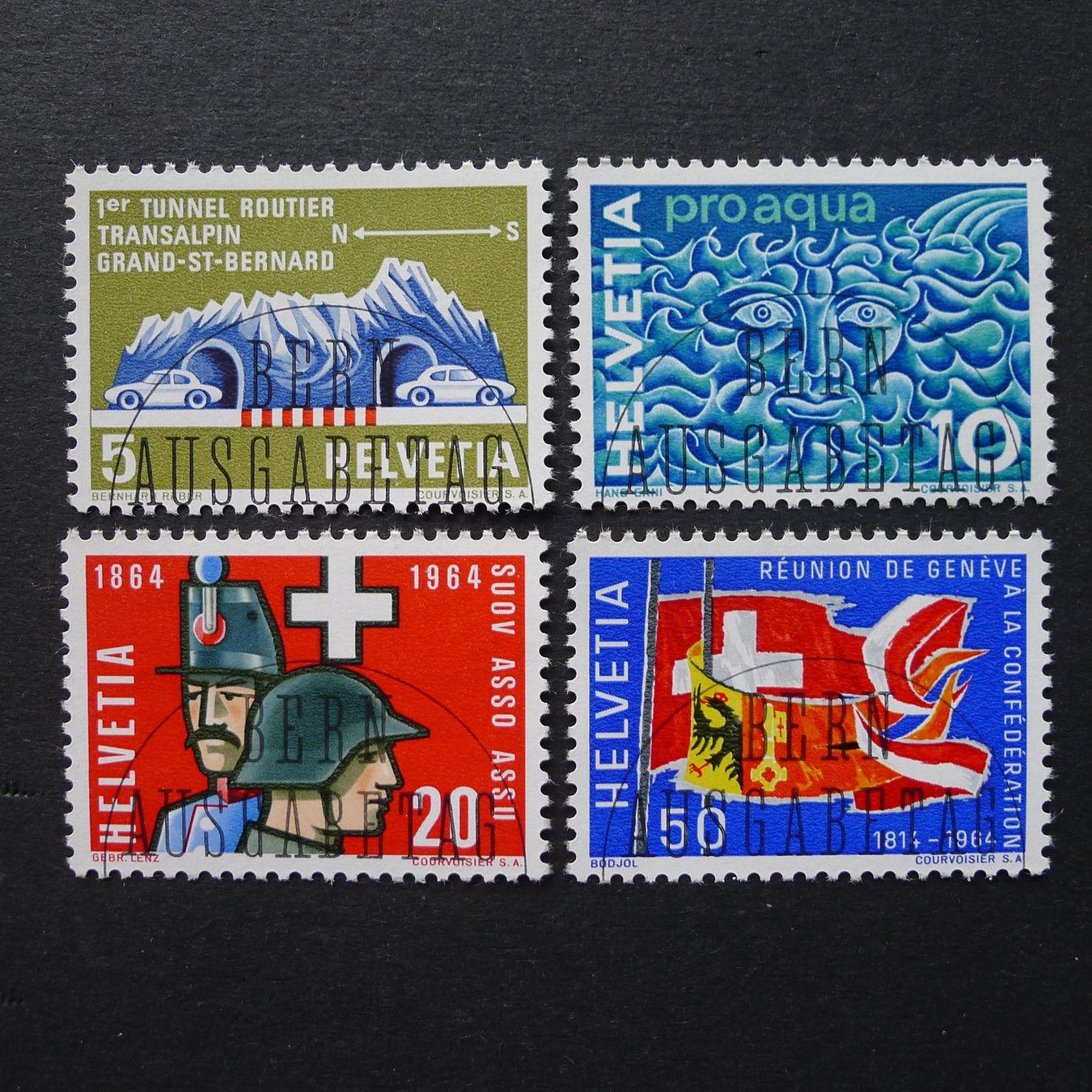 Tous les timbres: 1964, Serie mit ET-Halbmond, fehlerfrei – D'occasion à Ebikon par SilvioFreund