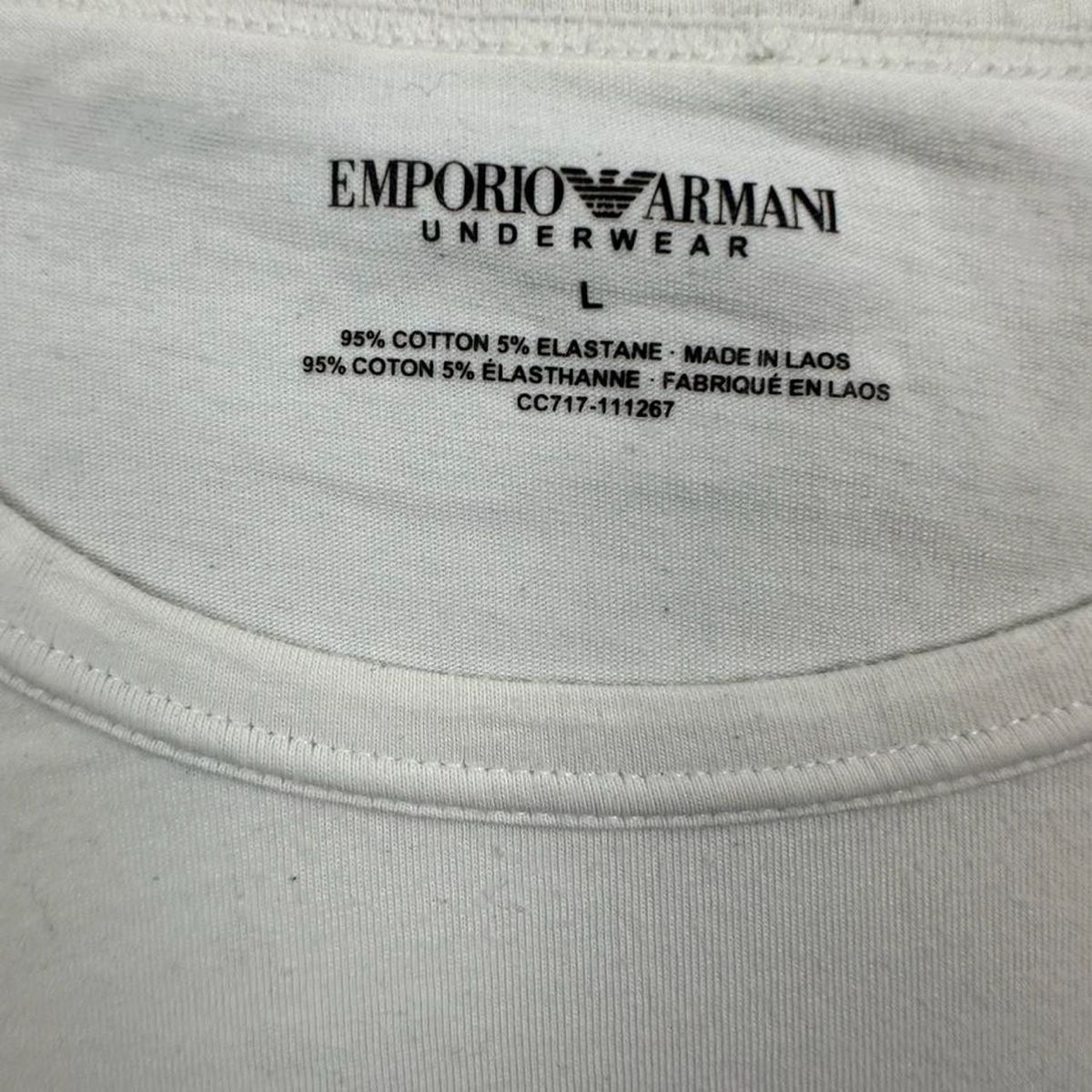 Armani T-shirt: Armani white t-shirt – Usato da Erlinsbach SO venduto da TogaResell 3