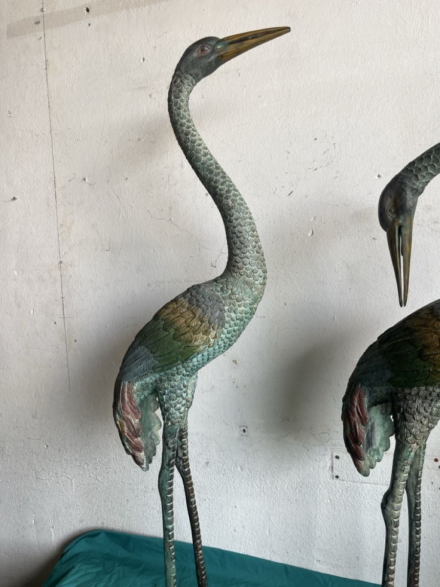 Skulpturen & Statuen: Paar große Bronze Vögel Kraniche – Gebraucht aus Brienz BE von hey_z9vg 1