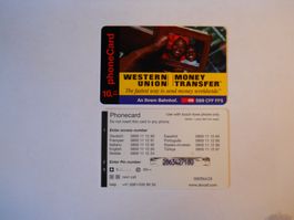 Western Union Phonecard 10 CHF SBB CFF FFS