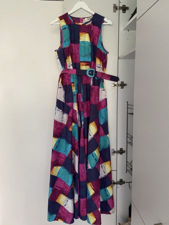 Elliot printed cotton-blend maxi dress – Gr. L / NEU mit Eti