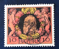BRIEFMARKEN AUS  Bayern 25 Jahre Regentschaft GESTEMPELT 