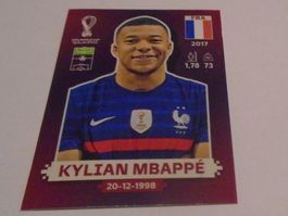 1 Kylian Mbappé Panini Sammelbild FRA 19 WM 2022