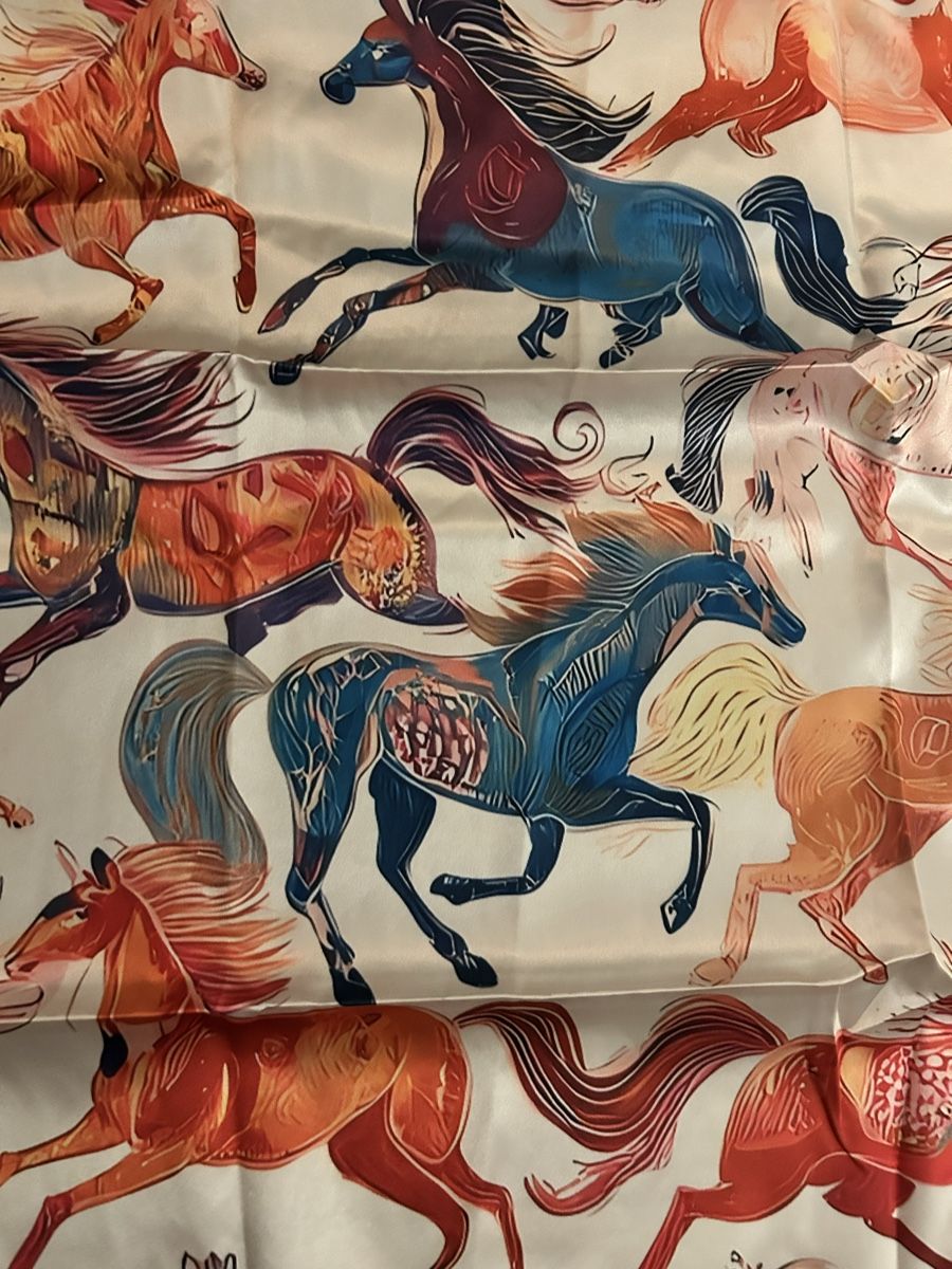 Foulard & Sciarpe: Pferde 🐎 Schal Viscose  – Nuovo (secondo la descrizione) da Hofstetten SO venduto da Treasurefinds 3