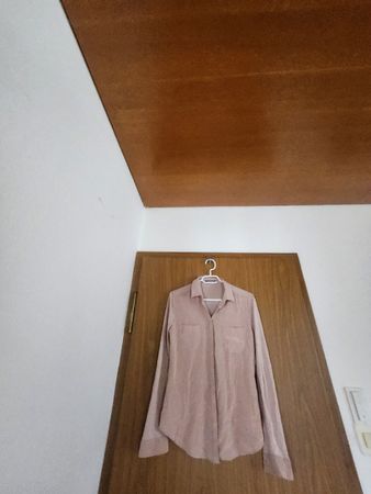 Chemise René Lezard beige taille 36/38 100% soie 