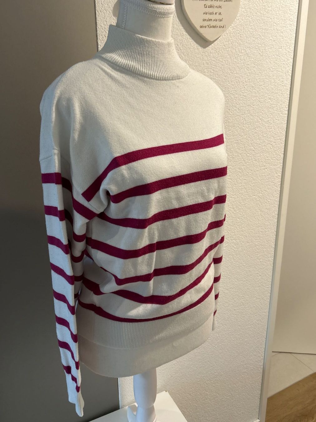 Maglioni & Felpe: Stehkragen Pullover weiss mit Steifen – Nuovo (secondo la descrizione) da Brunnen venduto da Nala2929 1