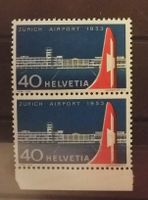 671) 1953 Flughafen Zürich im paar postfrisch