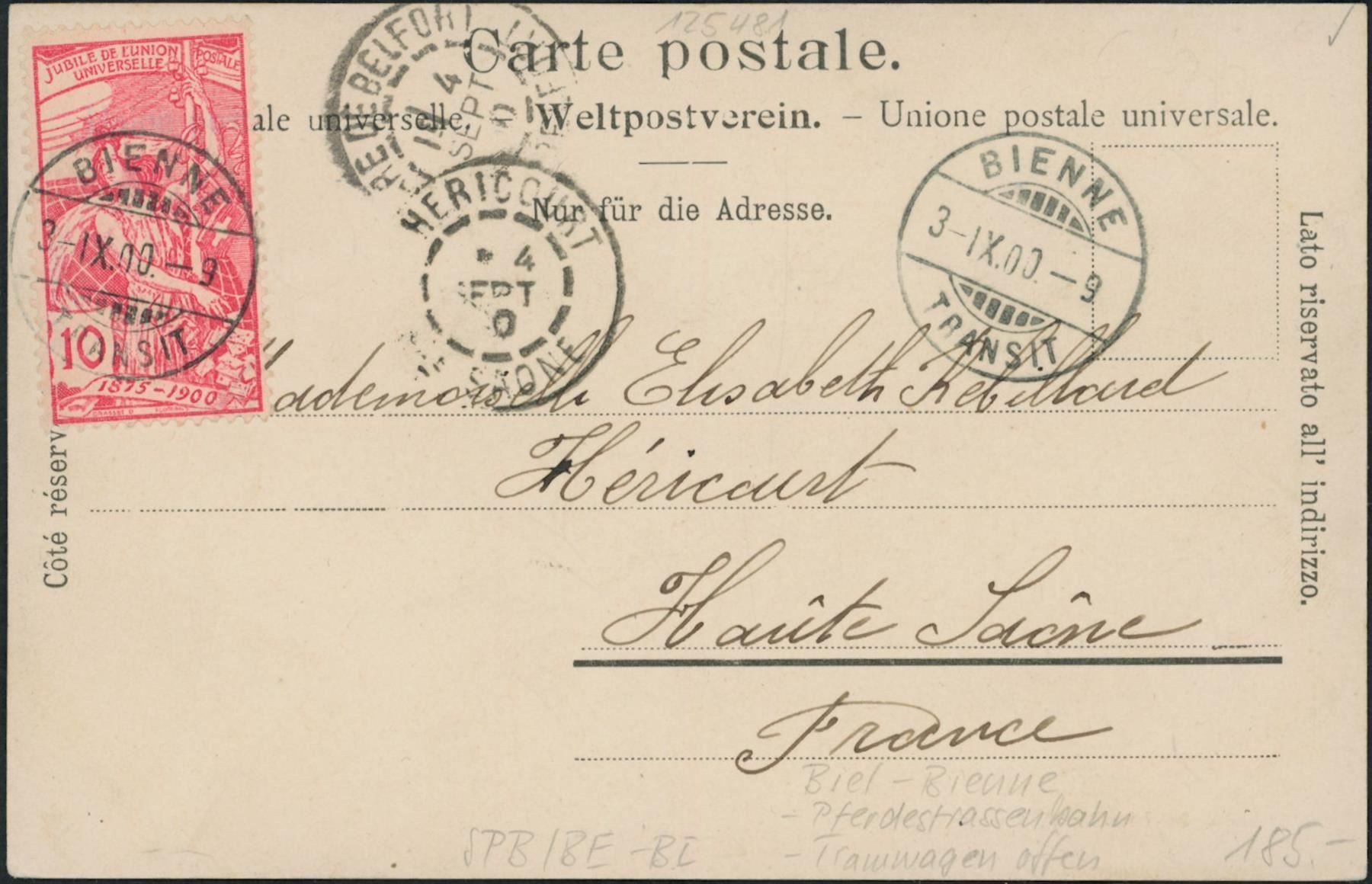 Cartoline postali: BE Biel - Bienne - Pferde Tram TS – Usato da Schindellegi venduto da leecollect 1
