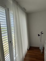 Vorhang weiss transparent Stoff Meterware guter Zustand