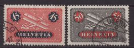 Flugpost F8 und F9, gewöhnliches Faserpapier!