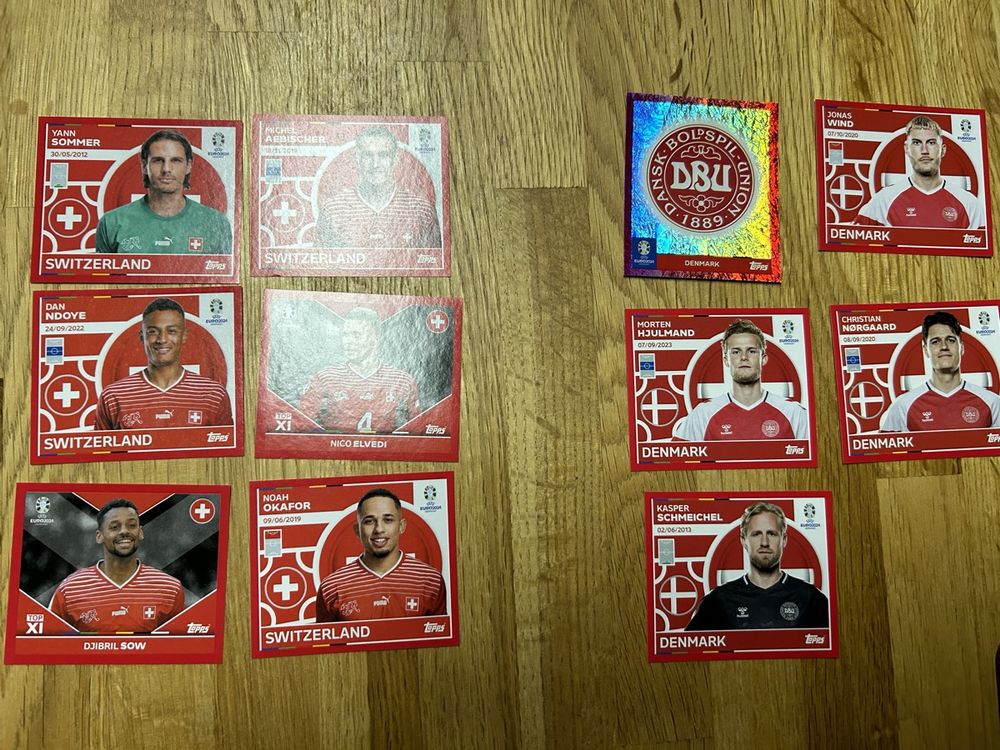 Topps Sticker Euro 2024 Schweiz und Dänemark Kaufen auf Ricardo