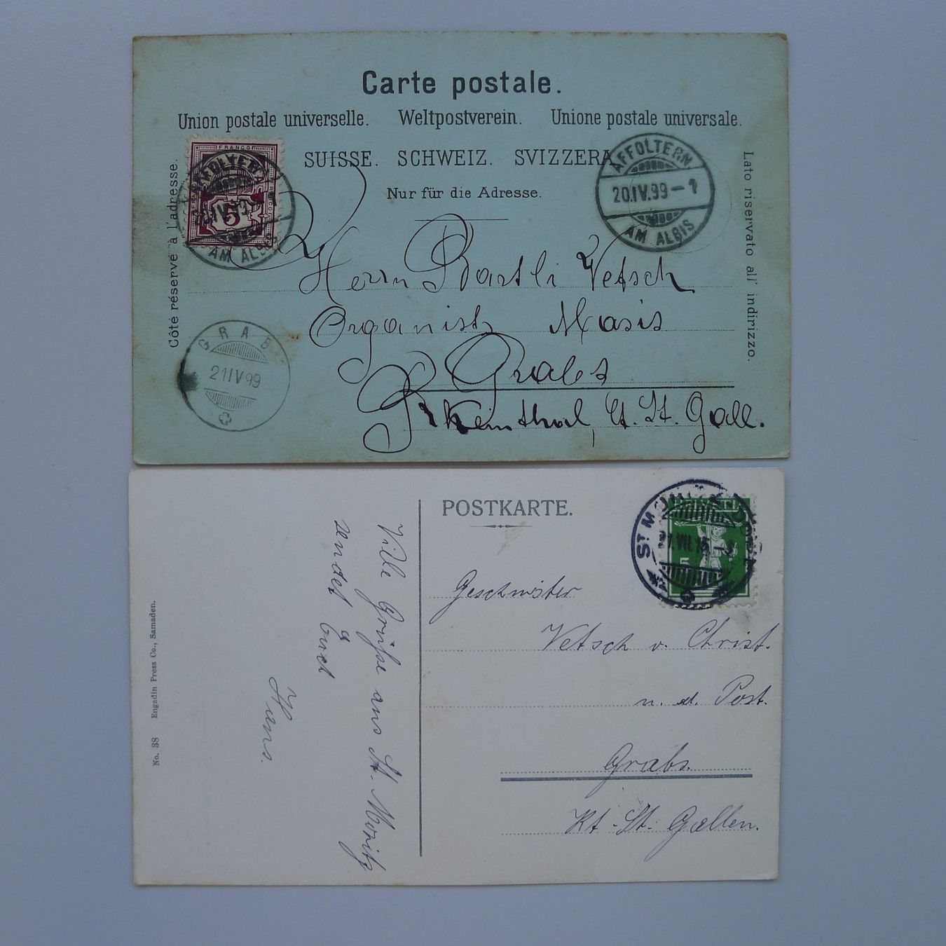 Cartoline postali: Sammlung ANSICHTSKARTEN etwas LITHO, total 53 Stück. – Usato da Sursee venduto da Luzernerraute 2