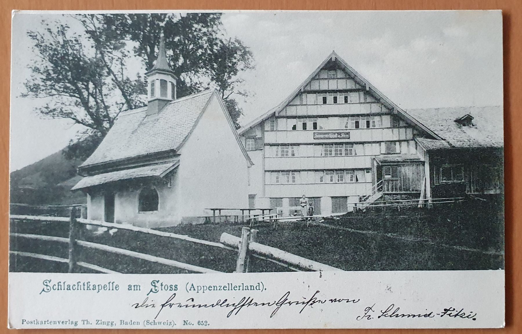 Cartoline postali: Schlachtkappele am Stoss 1902 – Usato da Kreuzlingen venduto da Rschweiz1