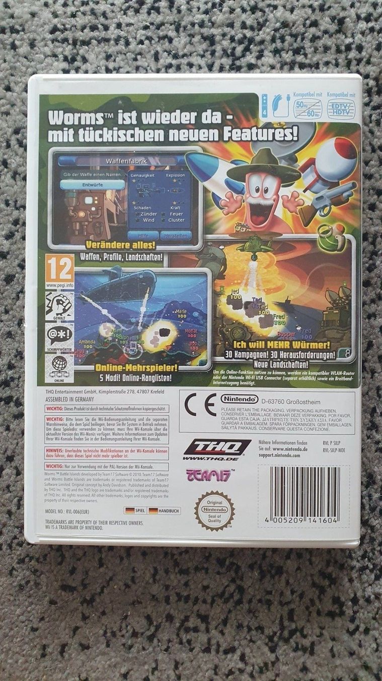 Nintendo Giochi: Worms Battle Islands - Nintendo Wii – Usato da Langnau b. Reiden venduto da Banshee7 2