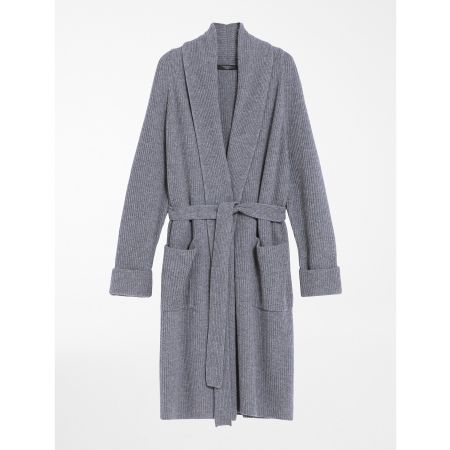 Max Mara Weekend dicke Strick Jacke mit Gürtel grau Gr 38