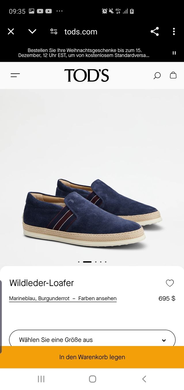 Tod'S Scarpe da uomo: Tod's, Espadrilles, Schuhe, Loafer, 41,5 – Nuovo (secondo la descrizione) da Winterthur venduto da Sjull 6