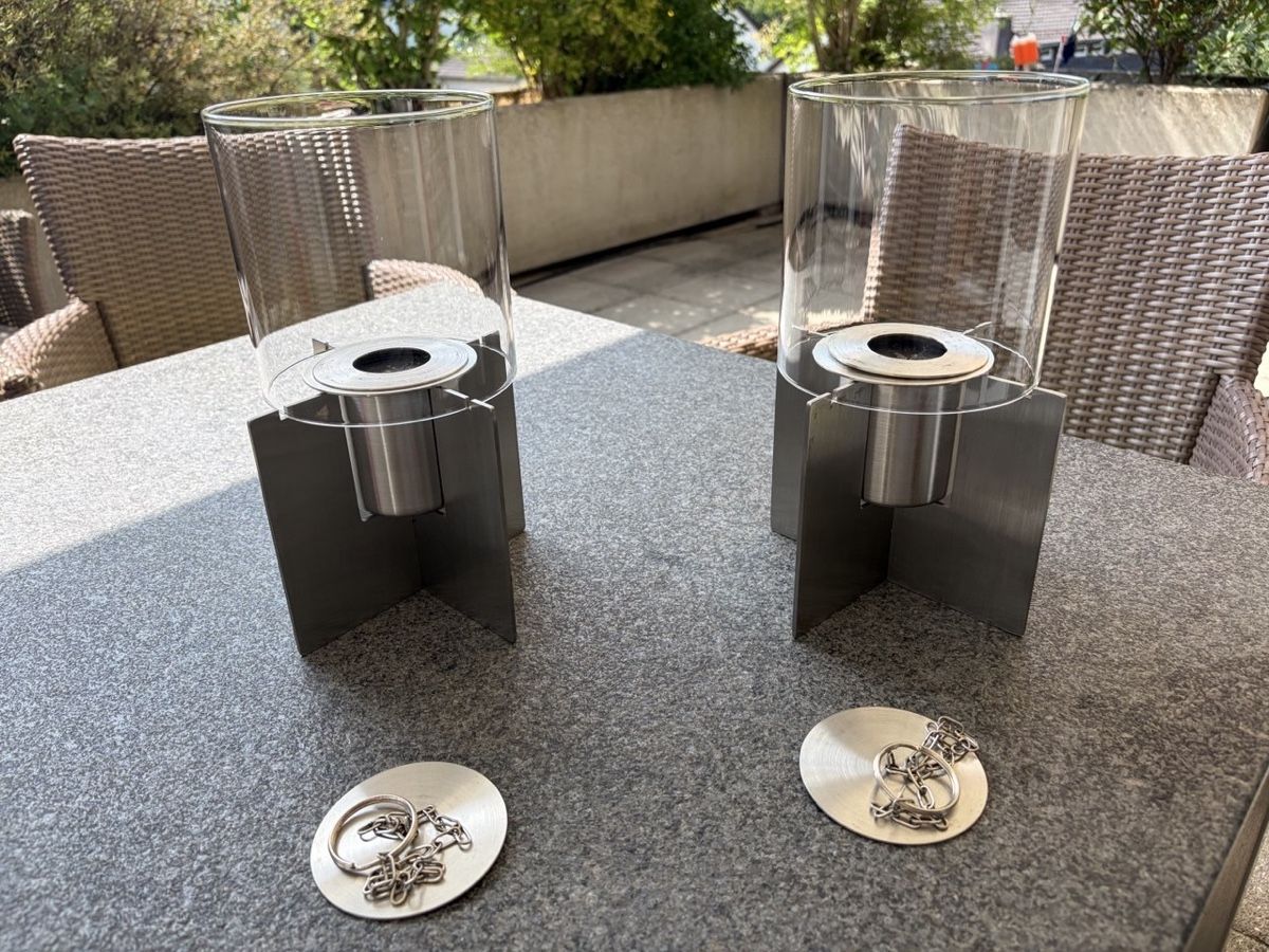 Bracieri: 2 Ethanol-Windlichter aus Glas & Metall – Usato da Birmensdorf ZH venduto da VanMatterh0rn 4