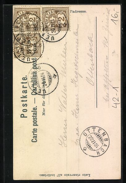 Cartoline postali: Zürich, Kantonal-Schiessen 1904, Schüt – Usato da Berlin venduto da bartko-reher 1