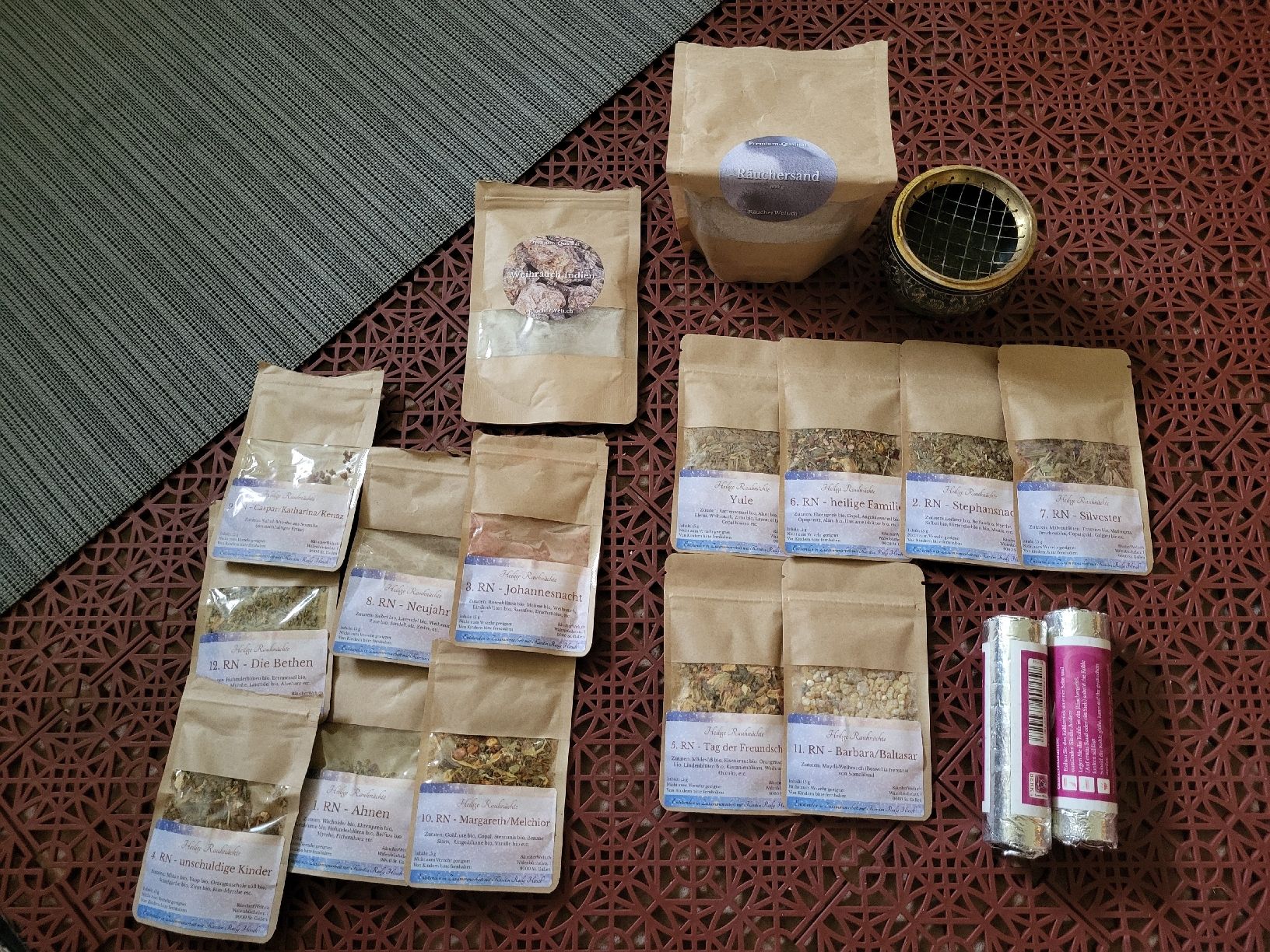 Candele: Räuchermischungen-Set mit Räuchersand & Kohle – Usato da Buchs AG venduto da sie_f6dg