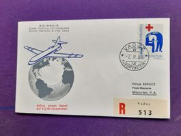 Erstflugbrief Zürich-MAILAND 3.2.1964, eingeschrieben!