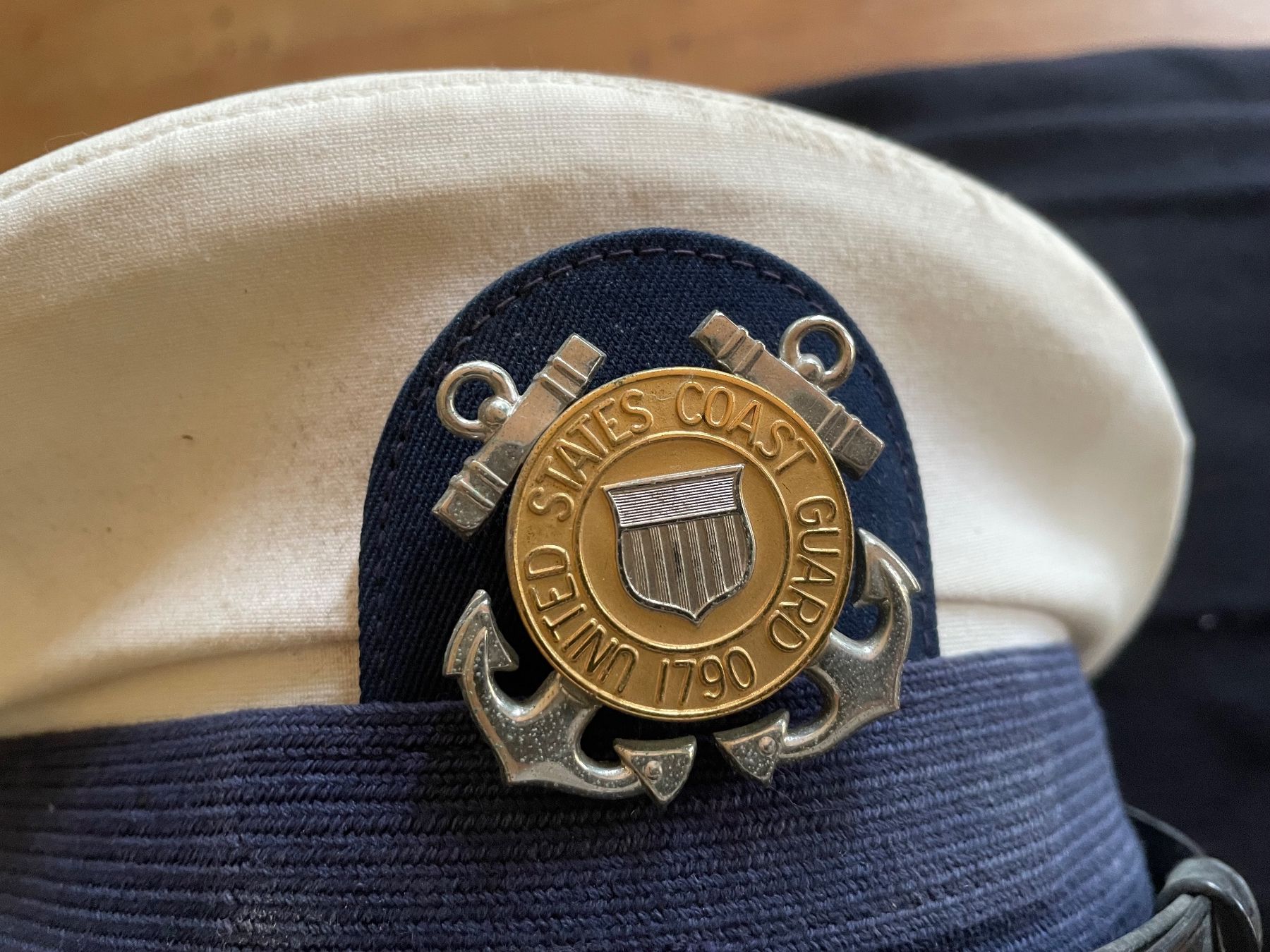 US Army Uniformi: Casquette originale US Coast Guard – Usato da Oberbütschel venduto da Woodie2005 1