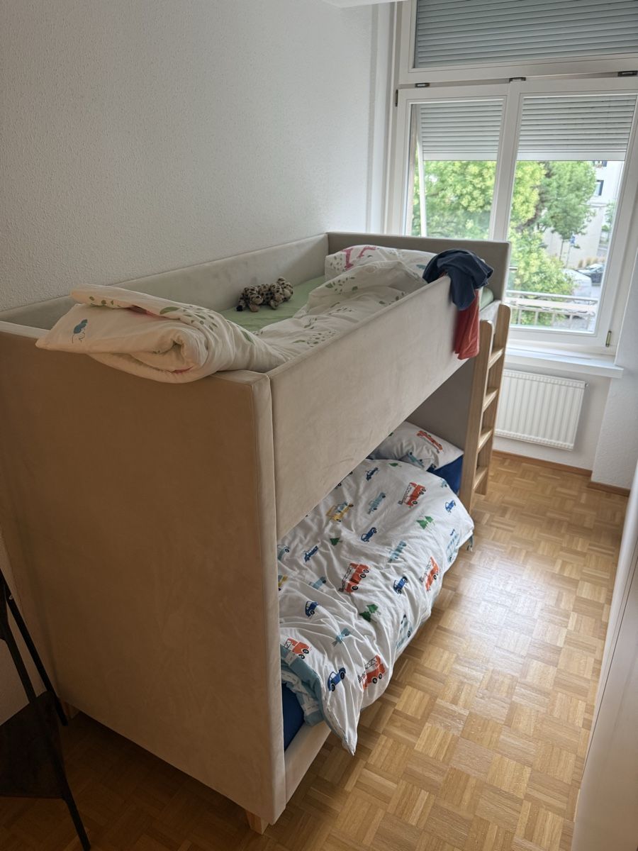 Beliani Letti: Hochbett Samtstoff CHOCQUES 90 x 200 cm Hellbeige /Beliani – Nuovo (secondo la descrizione) da Zürich venduto da sportstar3000