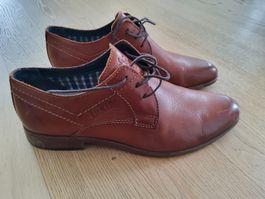Herren Lederschuhe Fretz Gr. 7.5 ca 41/42 Braun Schnürschuhe