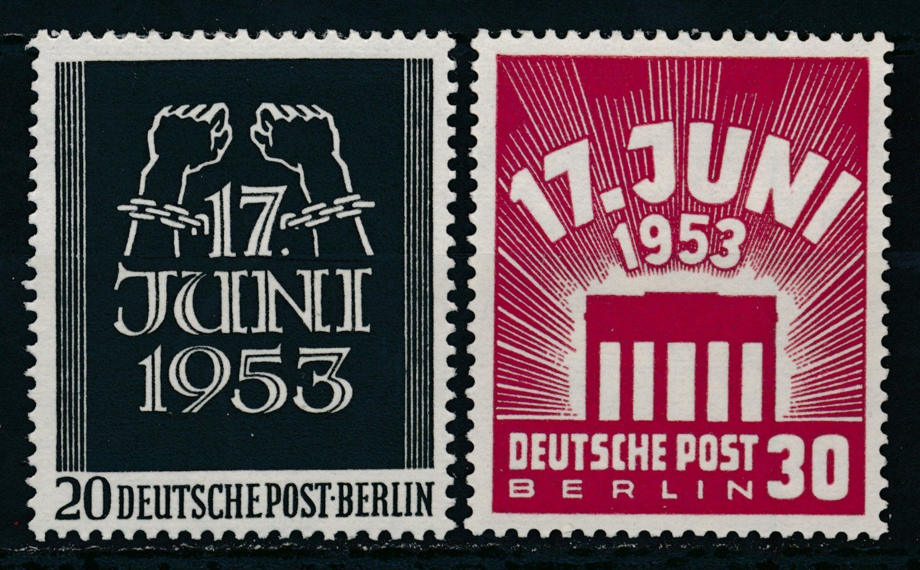 Alle Briefmarken: Deutsche Post Beriln Mi. 110 - 111 – Neu (gemäss Beschreibung) aus Bonau von Profila3