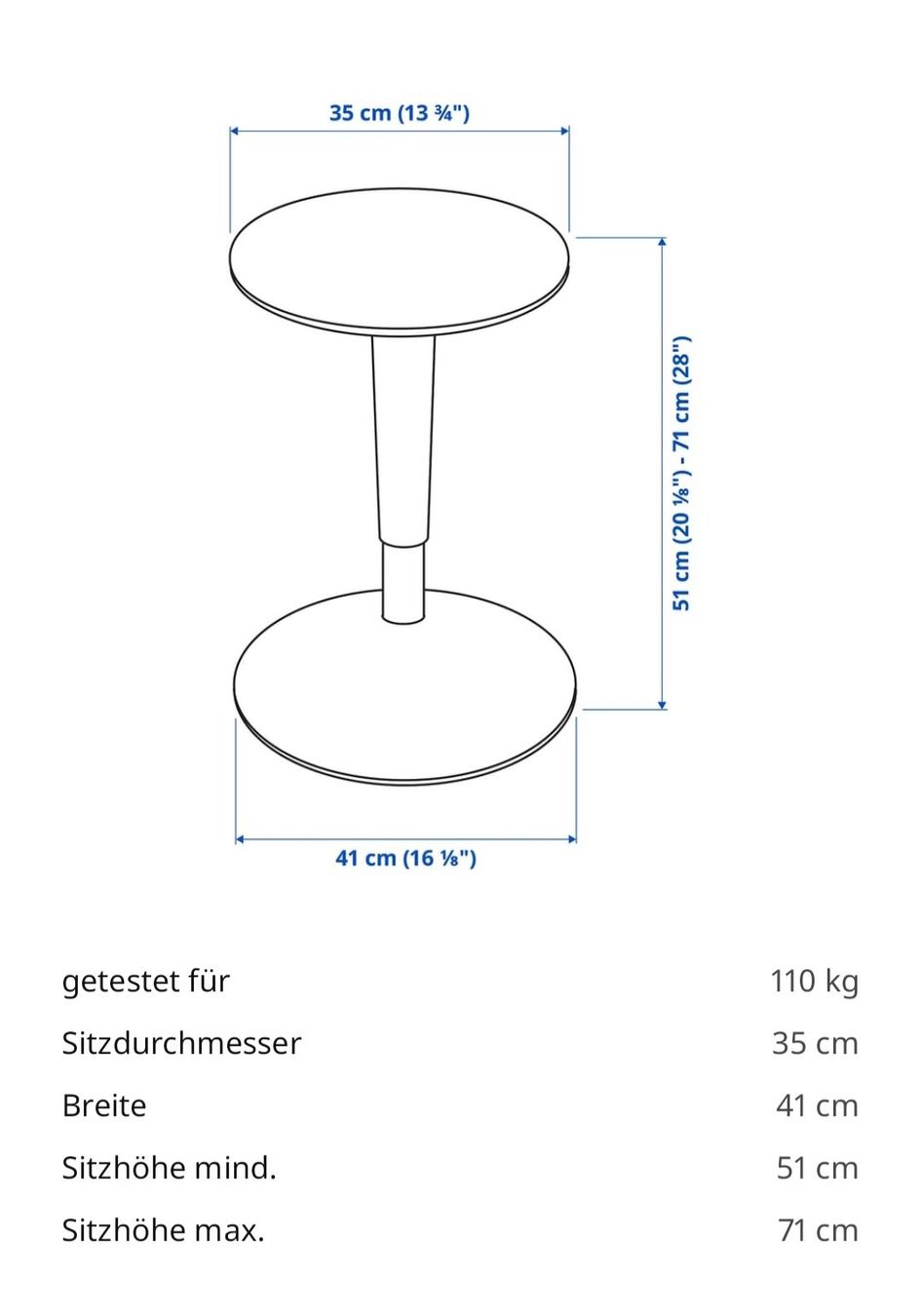 Ikea Sgabelli: Steh-Sitzhocker höhenverstellbar,  Stoffbezug anthrazit – Usato da Gossau SG venduto da Ennerdue 2