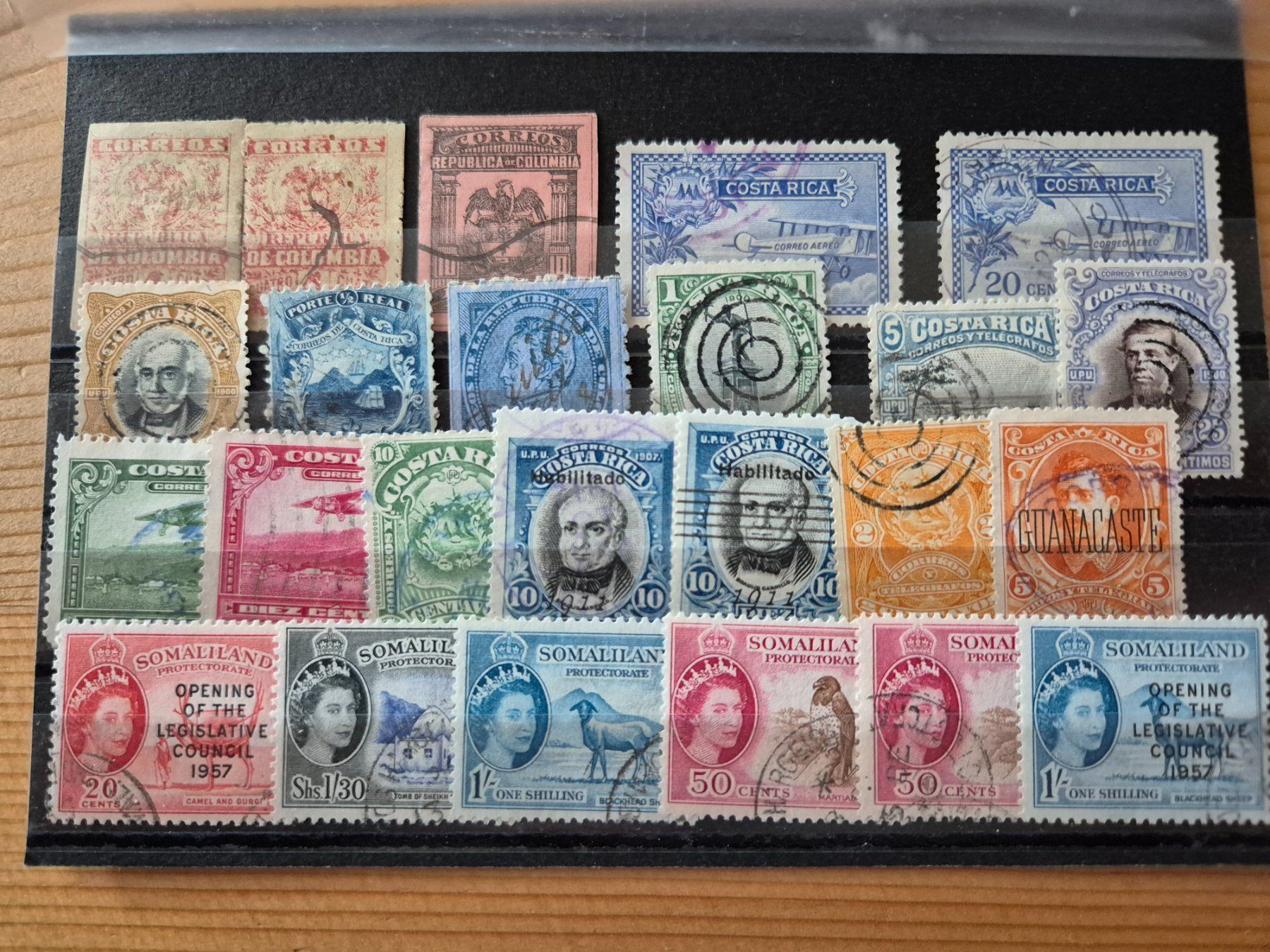 Alle Briefmarken: Briefmarken weltweit auf Karte Q1 gem. Bild – Gebraucht aus Oberuzwil von ceeg7