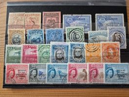 Briefmarken weltweit auf Karte Q1 gem. Bild