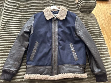 Strellson Winterjacke, Grösse 56, Leder/Wolle, Top Zustand!